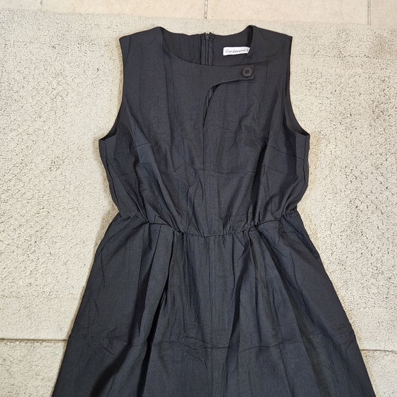 Gardenwed Black Sleeveless Wide-Leg Jumpsuit with Pockets Size Medium - Picture 4 of 10